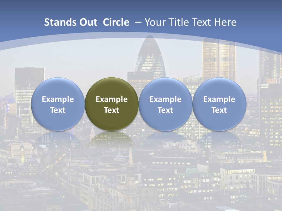 A Cityscape With Skyscrapers In The Background PowerPoint Template