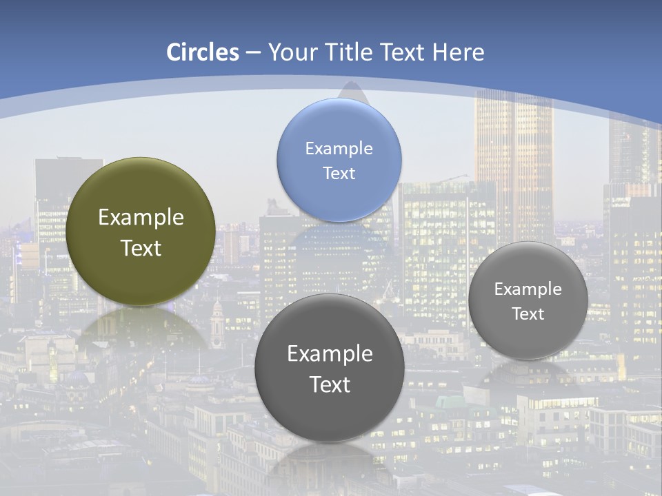 A Cityscape With Skyscrapers In The Background PowerPoint Template