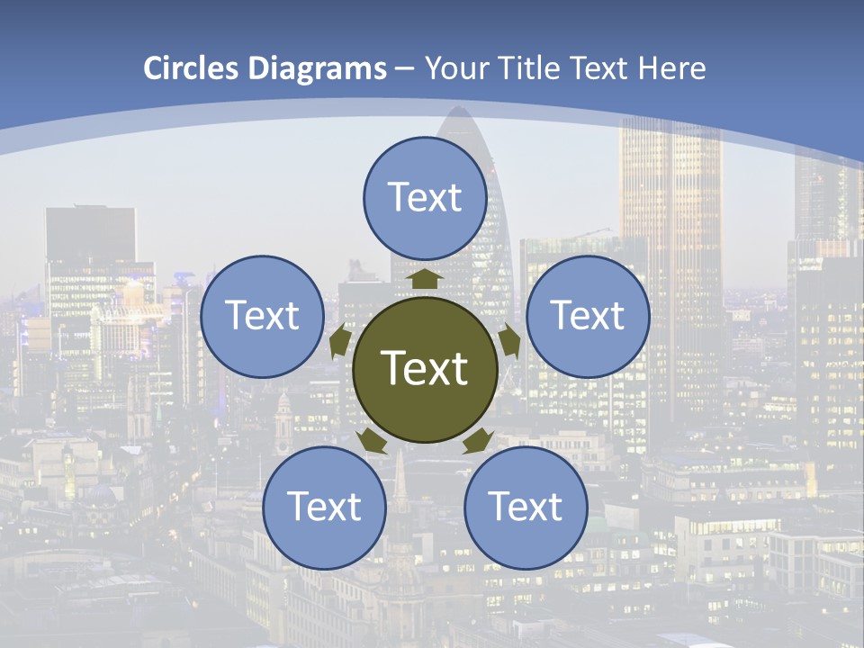 A Cityscape With Skyscrapers In The Background PowerPoint Template