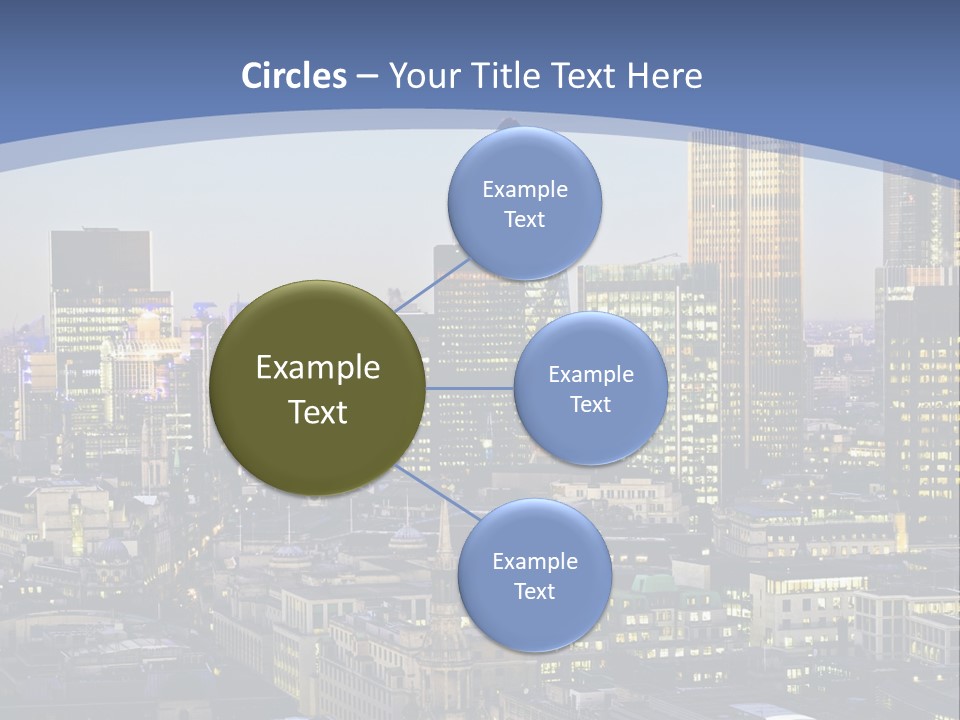 A Cityscape With Skyscrapers In The Background PowerPoint Template