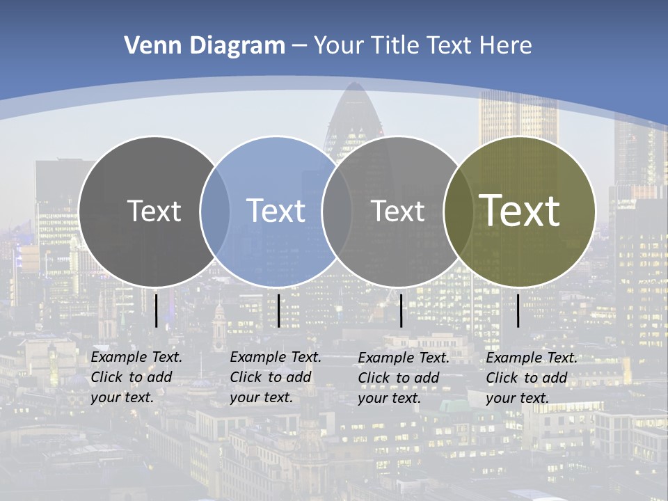 A Cityscape With Skyscrapers In The Background PowerPoint Template