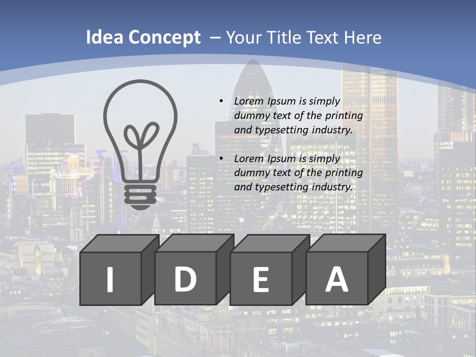 A Cityscape With Skyscrapers In The Background PowerPoint Template