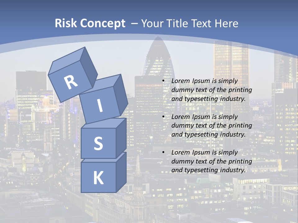 A Cityscape With Skyscrapers In The Background PowerPoint Template