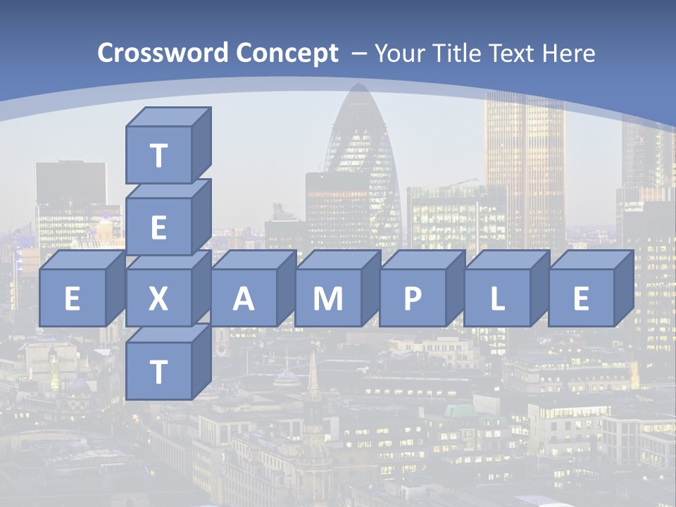 A Cityscape With Skyscrapers In The Background PowerPoint Template