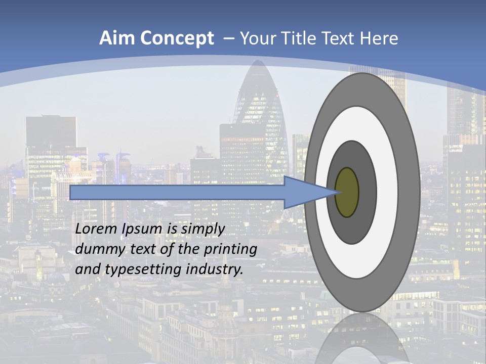 A Cityscape With Skyscrapers In The Background PowerPoint Template