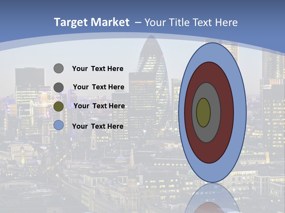 A Cityscape With Skyscrapers In The Background PowerPoint Template