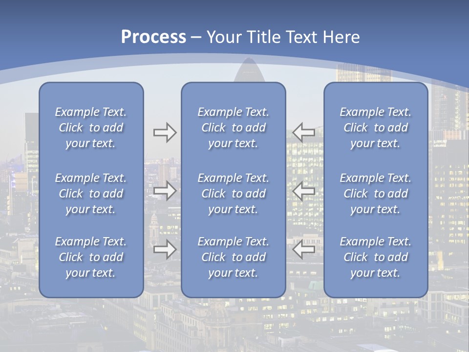 A Cityscape With Skyscrapers In The Background PowerPoint Template