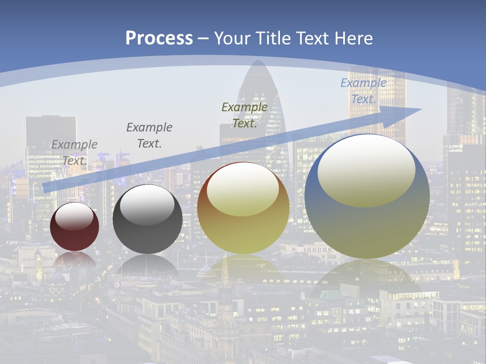 A Cityscape With Skyscrapers In The Background PowerPoint Template