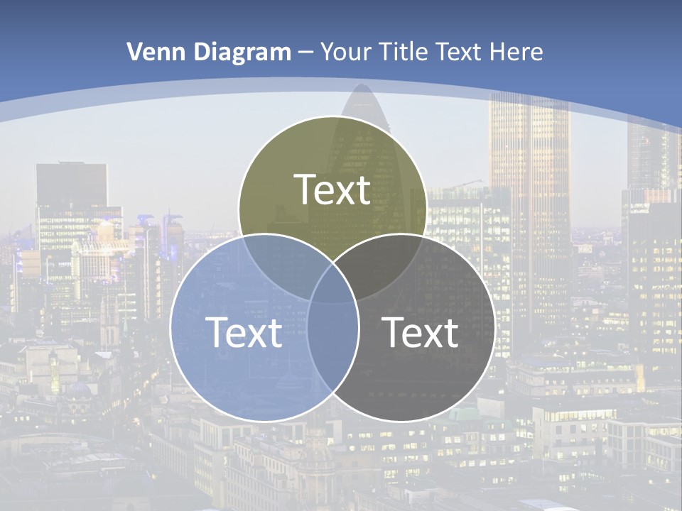 A Cityscape With Skyscrapers In The Background PowerPoint Template