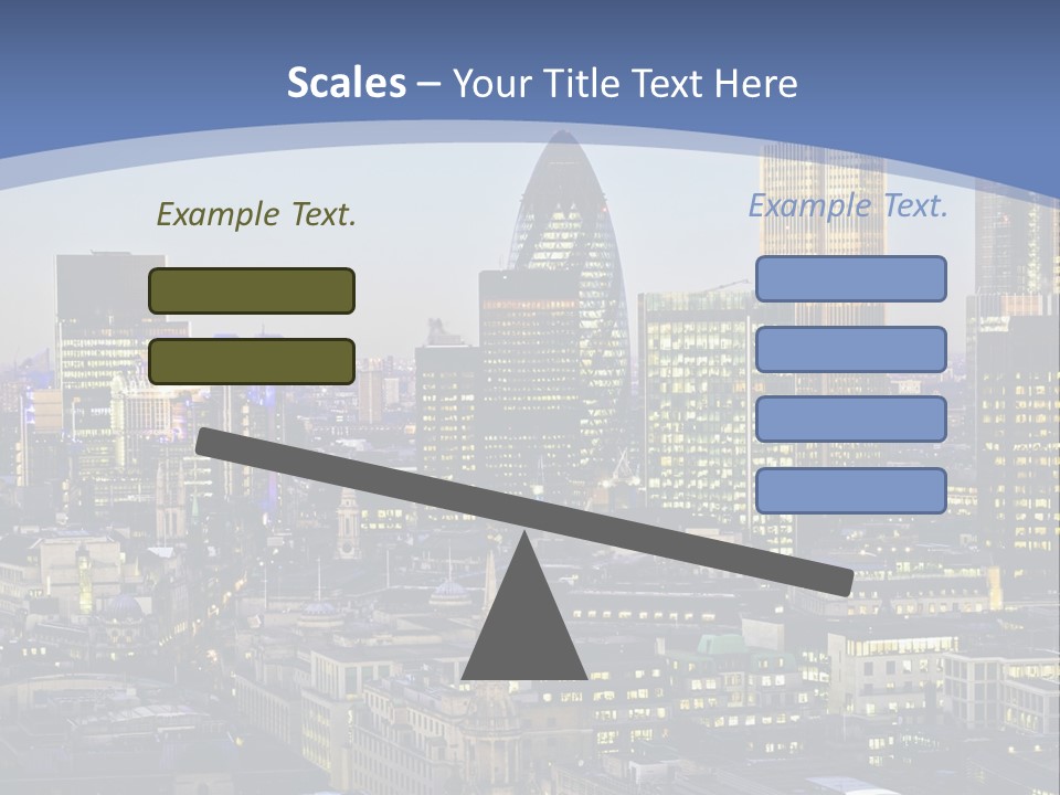 A Cityscape With Skyscrapers In The Background PowerPoint Template