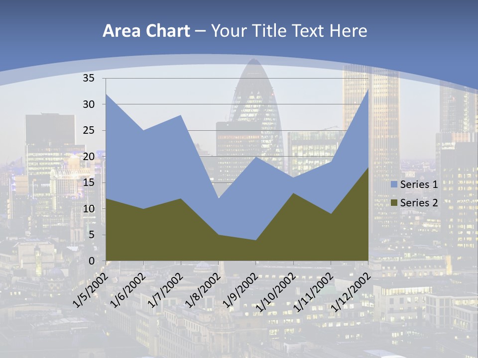 A Cityscape With Skyscrapers In The Background PowerPoint Template