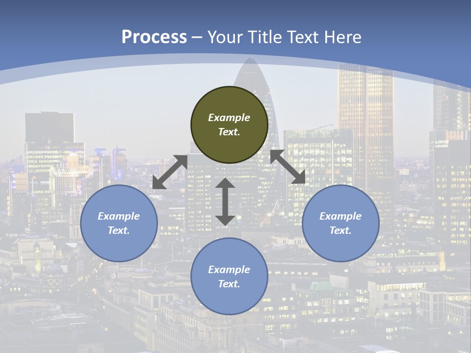 A Cityscape With Skyscrapers In The Background PowerPoint Template