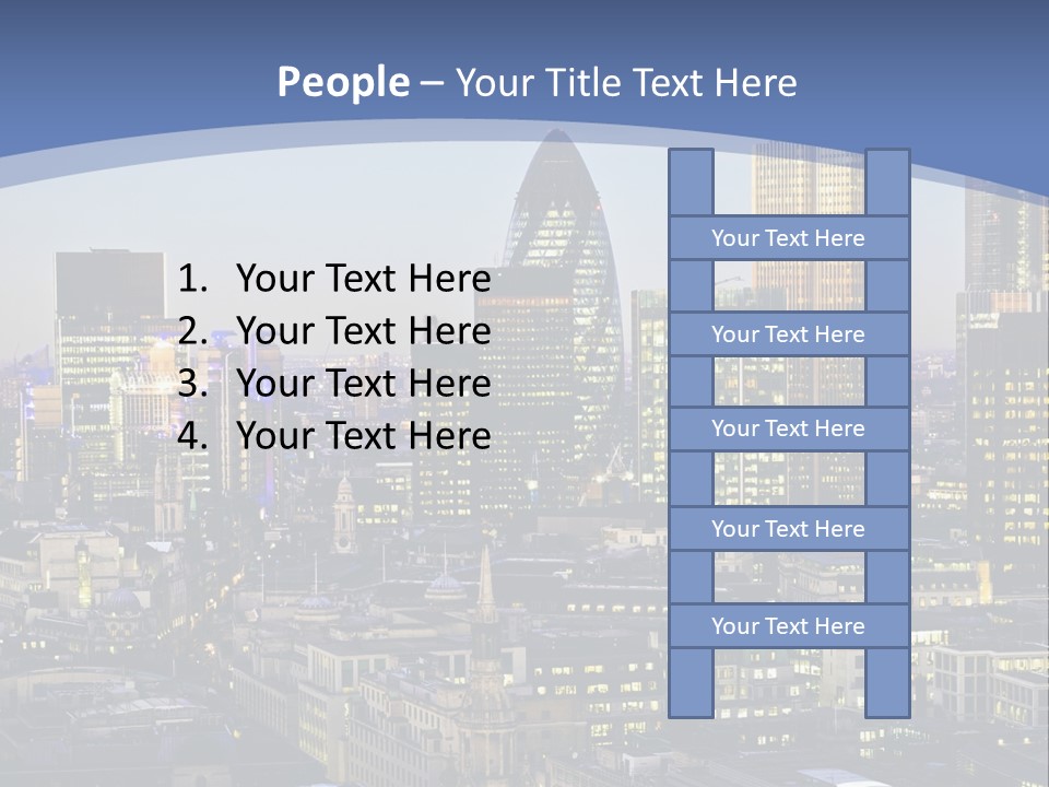 A Cityscape With Skyscrapers In The Background PowerPoint Template