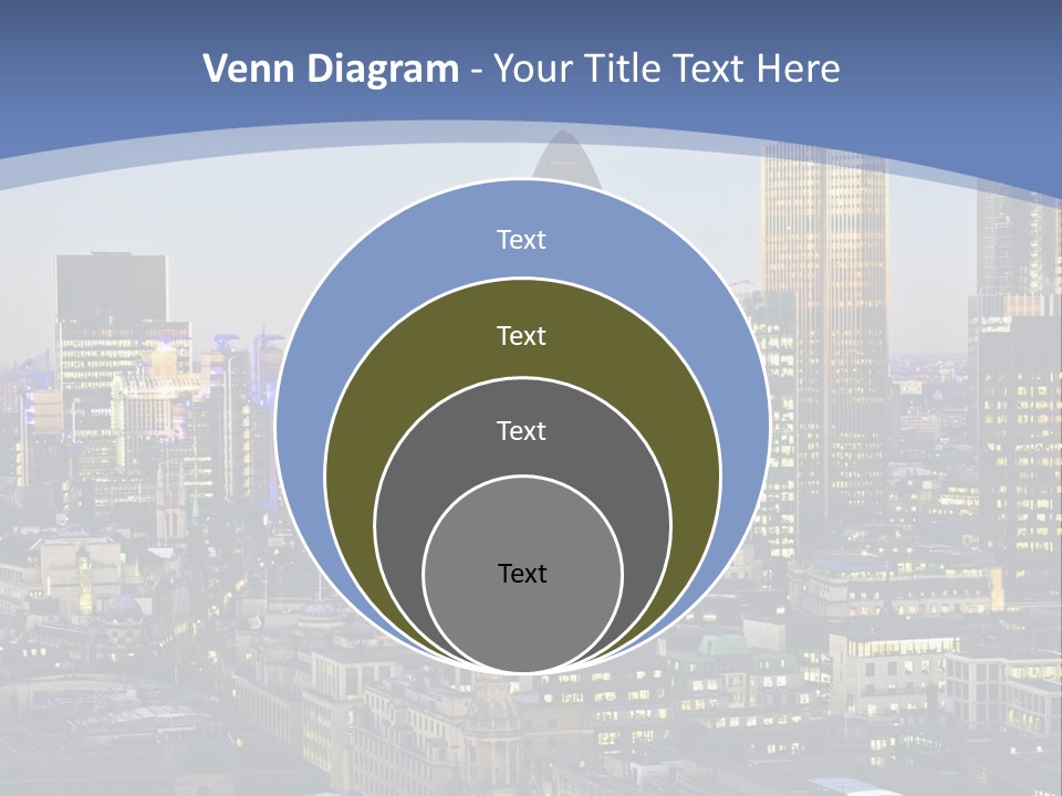 A Cityscape With Skyscrapers In The Background PowerPoint Template