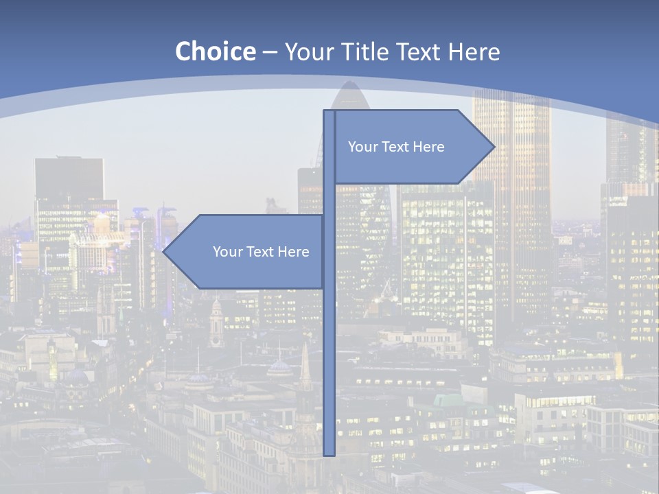 A Cityscape With Skyscrapers In The Background PowerPoint Template