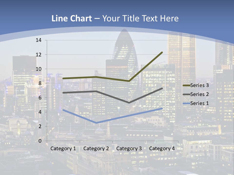 A Cityscape With Skyscrapers In The Background PowerPoint Template