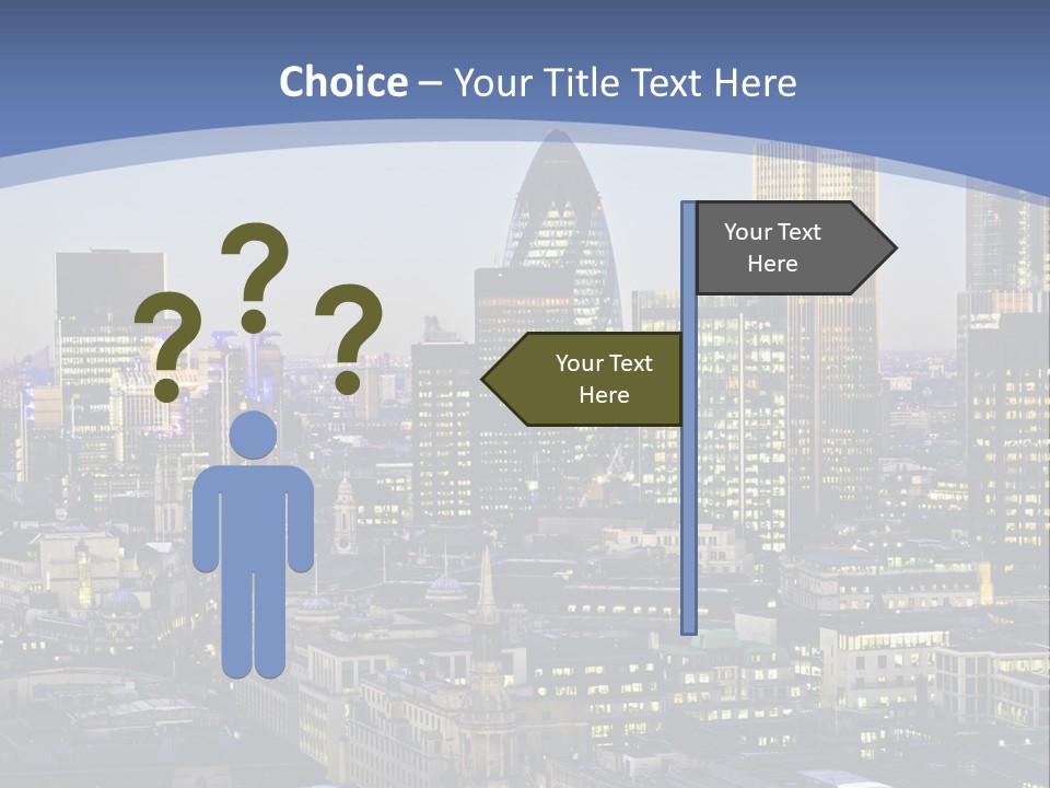 A Cityscape With Skyscrapers In The Background PowerPoint Template