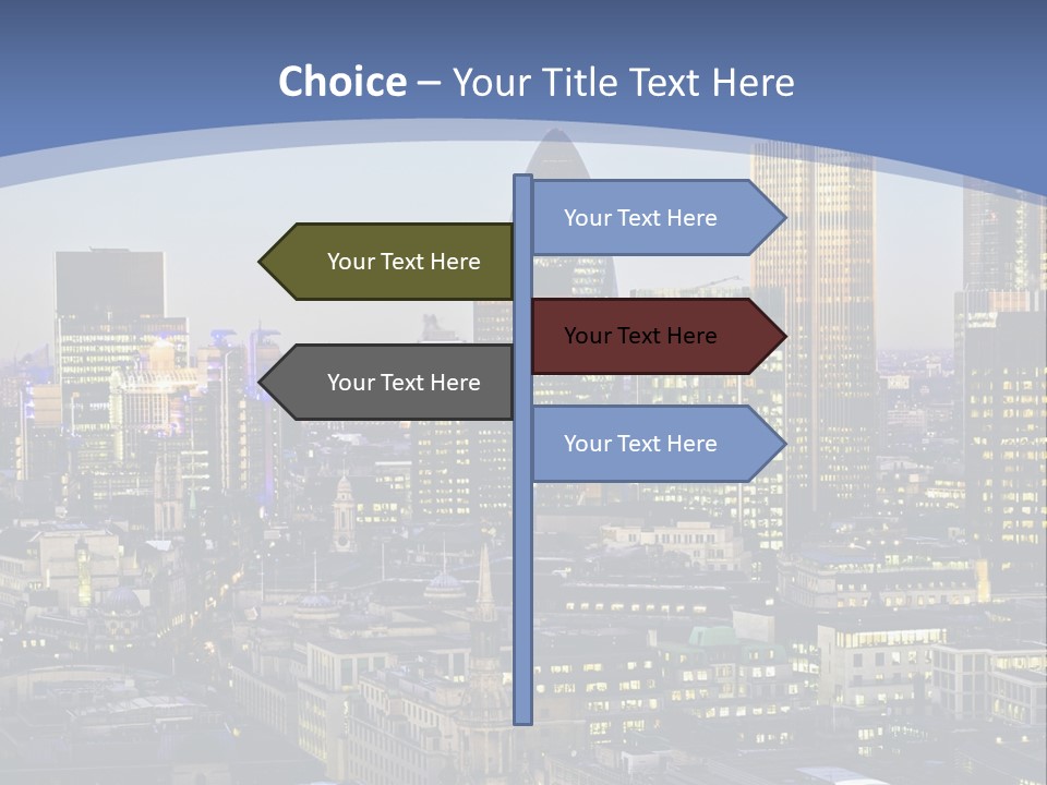 A Cityscape With Skyscrapers In The Background PowerPoint Template