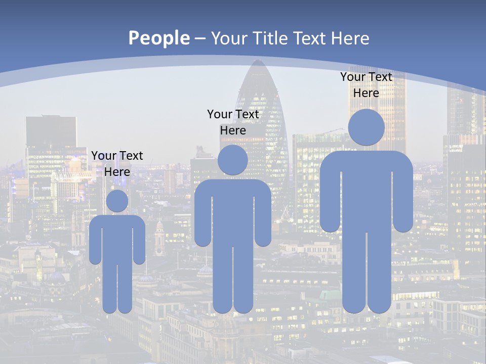 A Cityscape With Skyscrapers In The Background PowerPoint Template