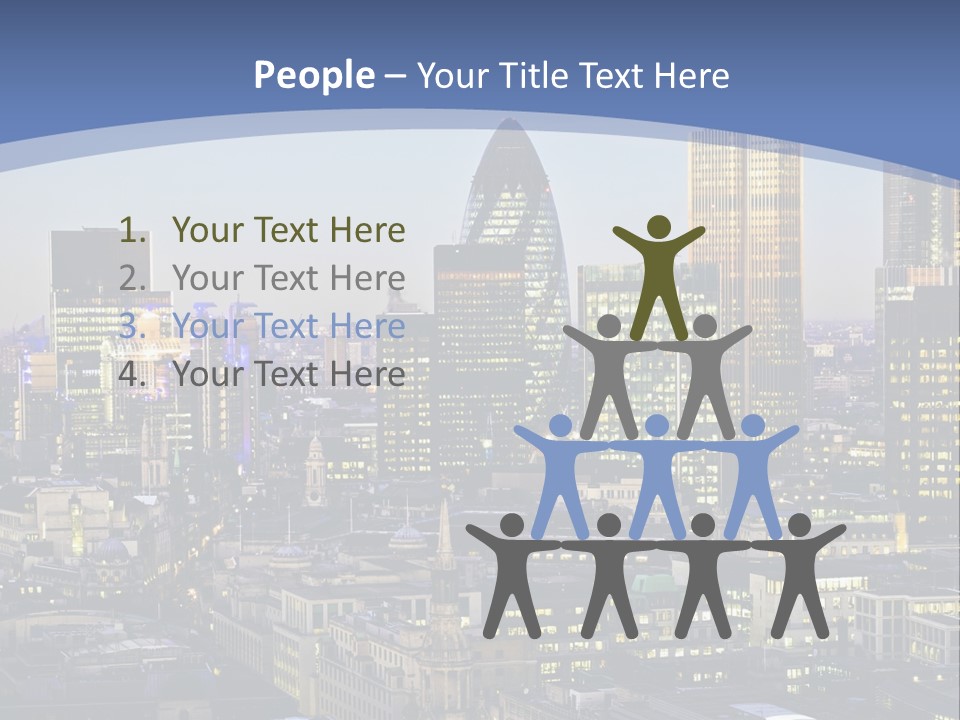 A Cityscape With Skyscrapers In The Background PowerPoint Template