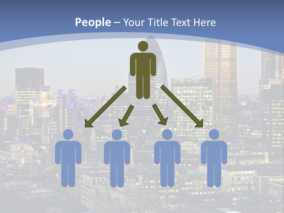 A Cityscape With Skyscrapers In The Background PowerPoint Template