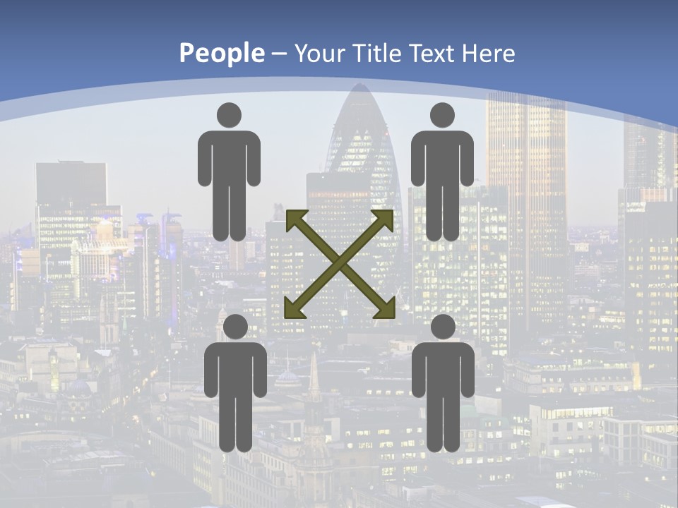 A Cityscape With Skyscrapers In The Background PowerPoint Template