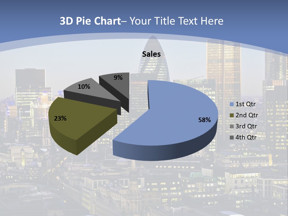 A Cityscape With Skyscrapers In The Background PowerPoint Template