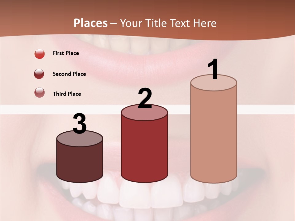 A Woman's Teeth With Whitening And Whitening On Them PowerPoint Template