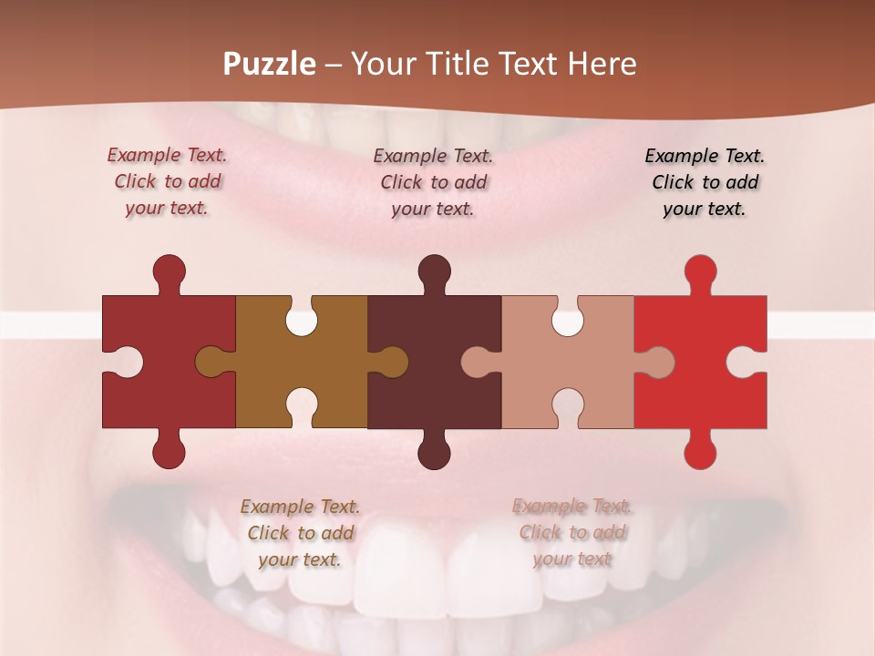 A Woman's Teeth With Whitening And Whitening On Them PowerPoint Template