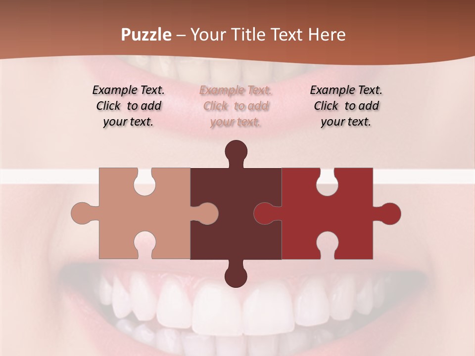 A Woman's Teeth With Whitening And Whitening On Them PowerPoint Template