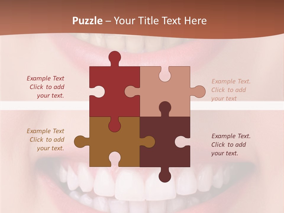 A Woman's Teeth With Whitening And Whitening On Them PowerPoint Template