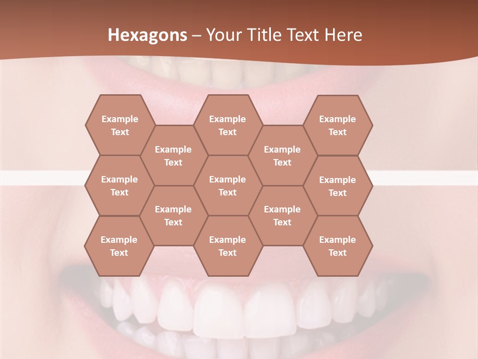 A Woman's Teeth With Whitening And Whitening On Them PowerPoint Template