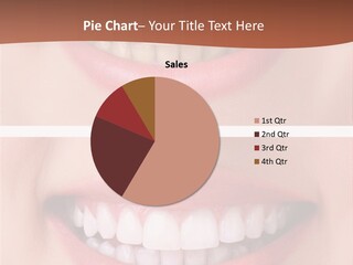 A Woman's Teeth With Whitening And Whitening On Them PowerPoint Template