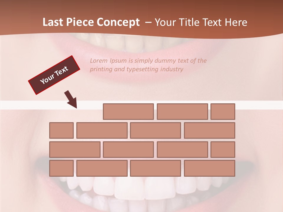 A Woman's Teeth With Whitening And Whitening On Them PowerPoint Template