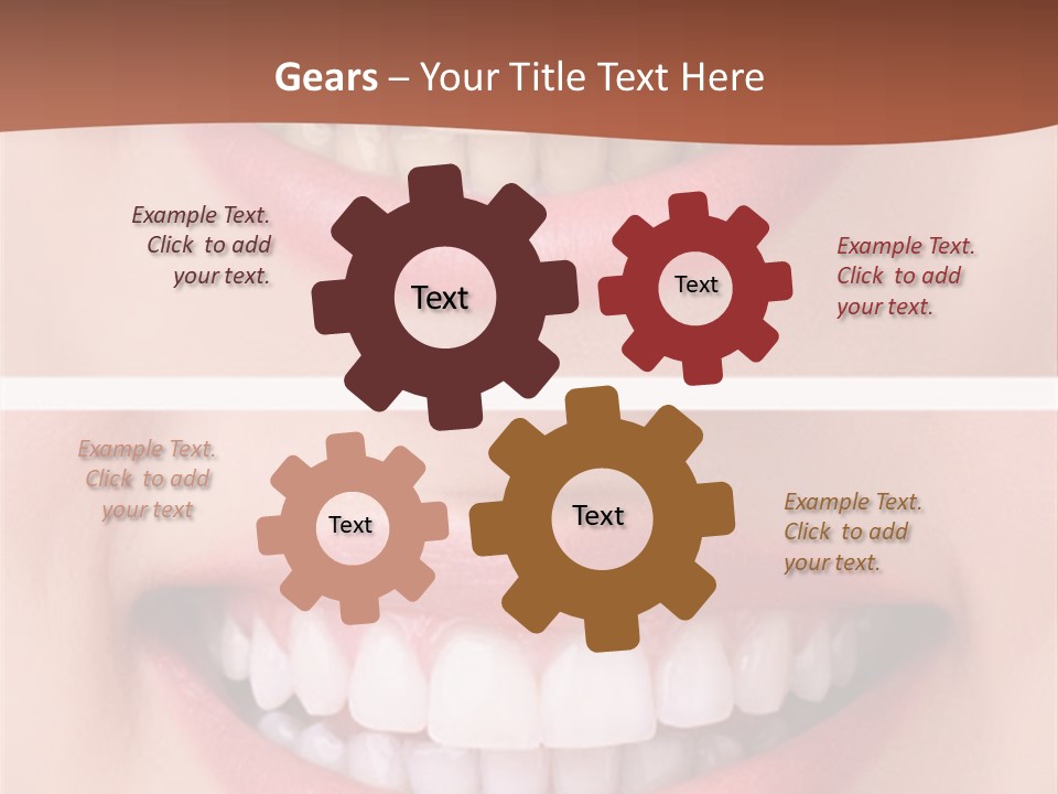 A Woman's Teeth With Whitening And Whitening On Them PowerPoint Template