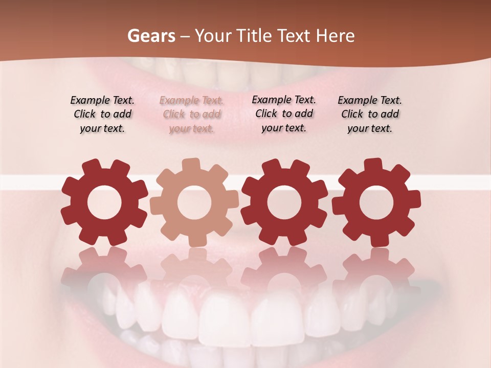 A Woman's Teeth With Whitening And Whitening On Them PowerPoint Template