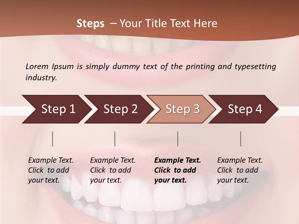A Woman's Teeth With Whitening And Whitening On Them PowerPoint Template