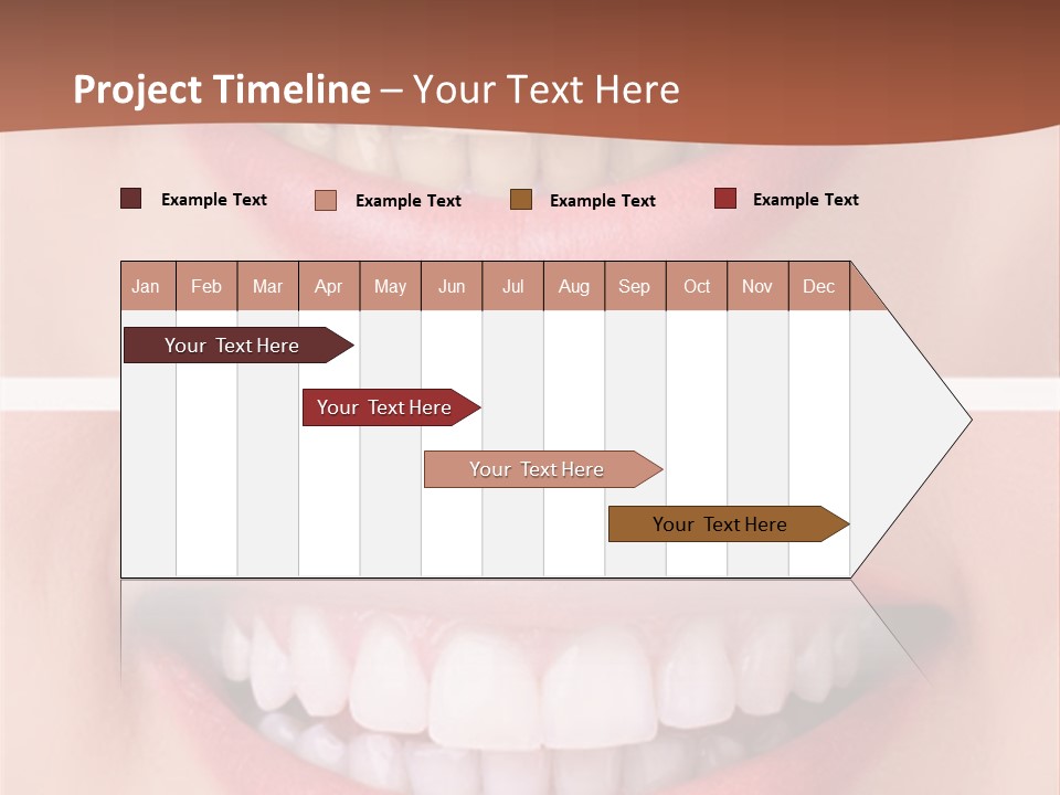 A Woman's Teeth With Whitening And Whitening On Them PowerPoint Template