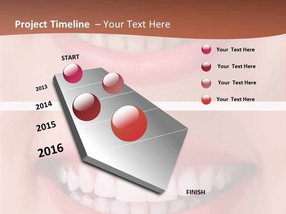 A Woman's Teeth With Whitening And Whitening On Them PowerPoint Template