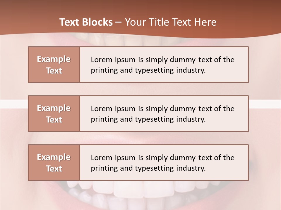 A Woman's Teeth With Whitening And Whitening On Them PowerPoint Template