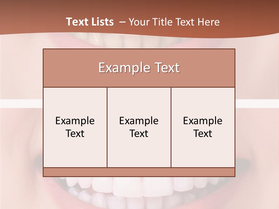 A Woman's Teeth With Whitening And Whitening On Them PowerPoint Template