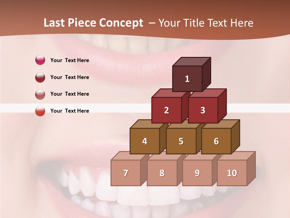 A Woman's Teeth With Whitening And Whitening On Them PowerPoint Template