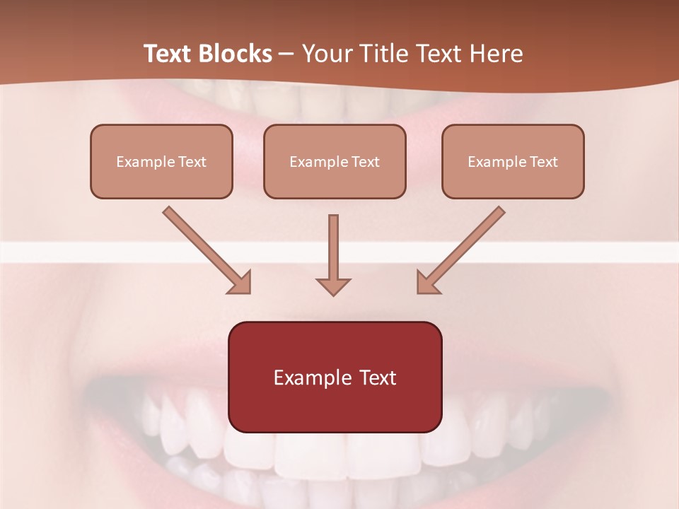 A Woman's Teeth With Whitening And Whitening On Them PowerPoint Template