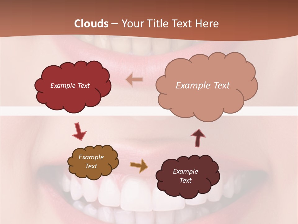 A Woman's Teeth With Whitening And Whitening On Them PowerPoint Template