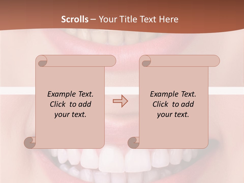 A Woman's Teeth With Whitening And Whitening On Them PowerPoint Template