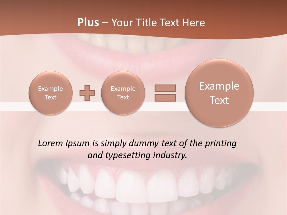 A Woman's Teeth With Whitening And Whitening On Them PowerPoint Template