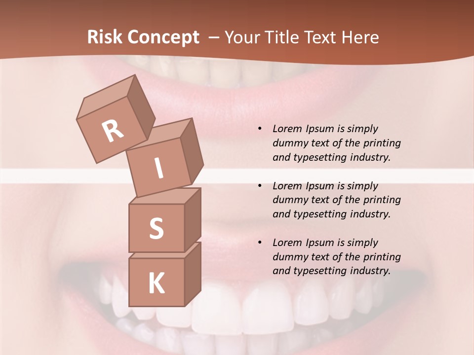 A Woman's Teeth With Whitening And Whitening On Them PowerPoint Template