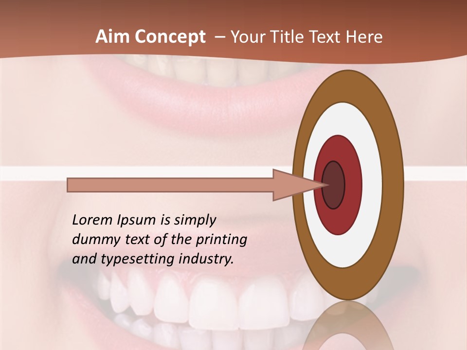 A Woman's Teeth With Whitening And Whitening On Them PowerPoint Template