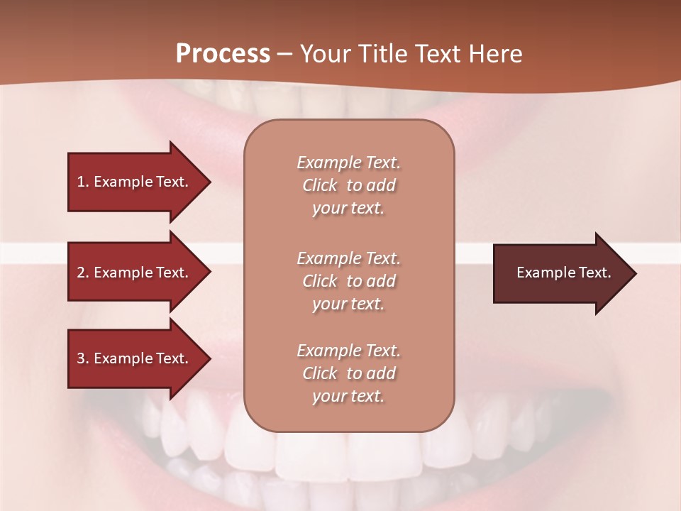 A Woman's Teeth With Whitening And Whitening On Them PowerPoint Template