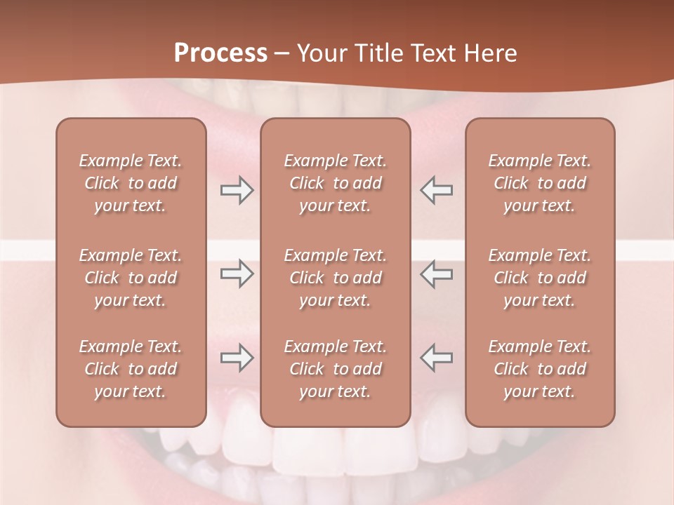 A Woman's Teeth With Whitening And Whitening On Them PowerPoint Template